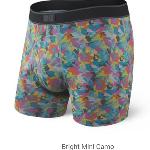 Saxx Mens Camo Boxer Briefs Size XL Ballpark Pouch - Picture 1 of 6